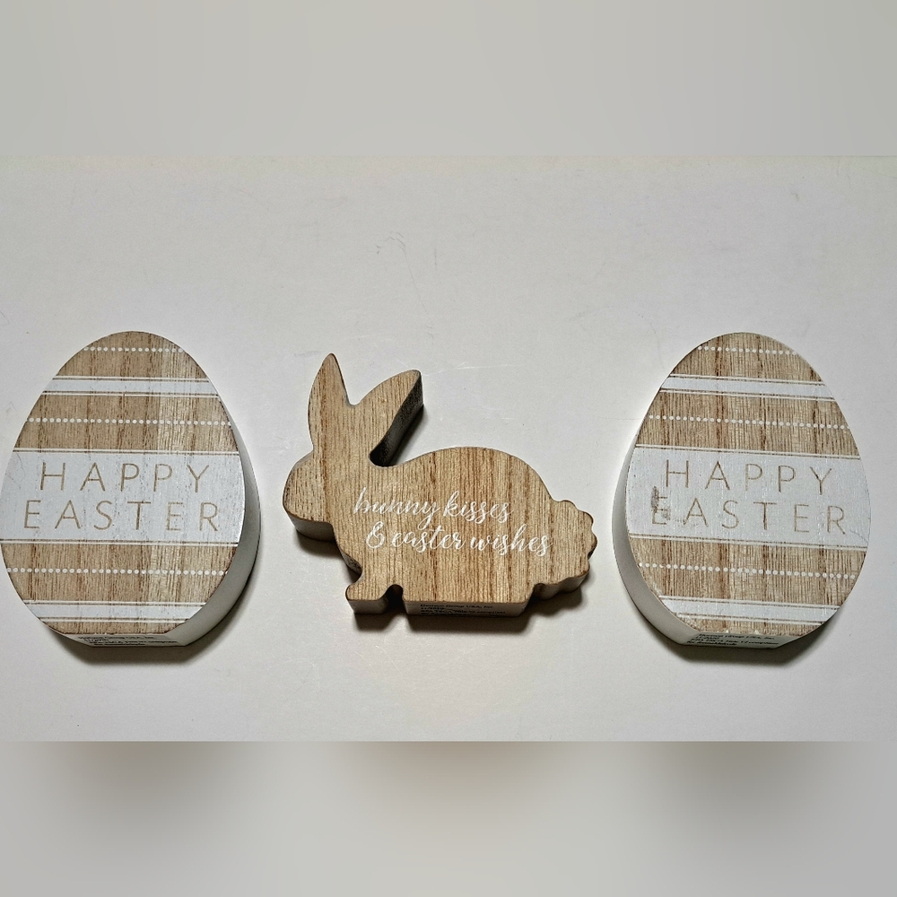 Easter Wooden Decor Set with Bunny and Eggs